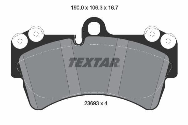 TEXTAR Sada brzdových platničiek kotúčovej brzdy 2369302 1