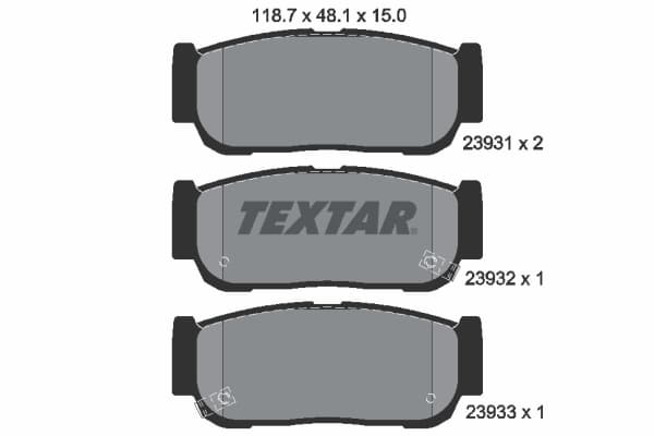 TEXTAR Sada brzdových platničiek kotúčovej brzdy 2393101 1