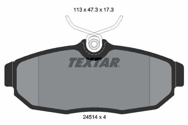 TEXTAR Sada brzdových platničiek kotúčovej brzdy 2451401 1