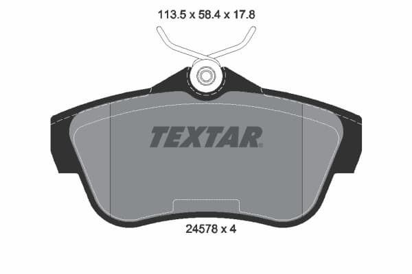 TEXTAR Sada brzdových platničiek kotúčovej brzdy 2457803 1