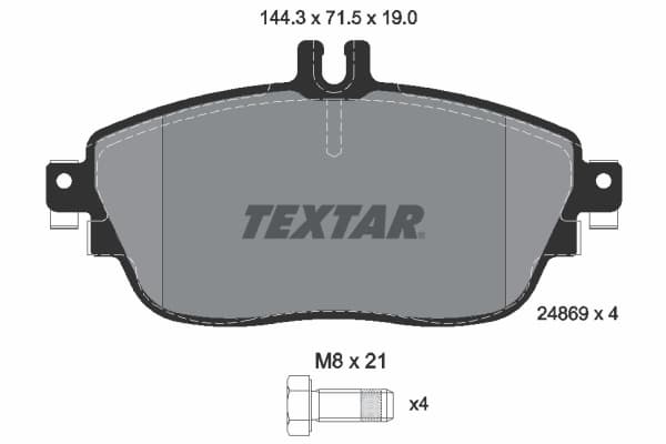 TEXTAR Sada brzdových platničiek kotúčovej brzdy 2486901 1