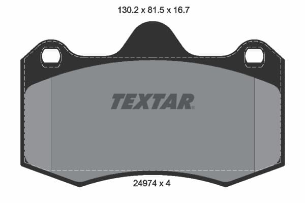 TEXTAR Sada brzdových platničiek kotúčovej brzdy 2497401 1