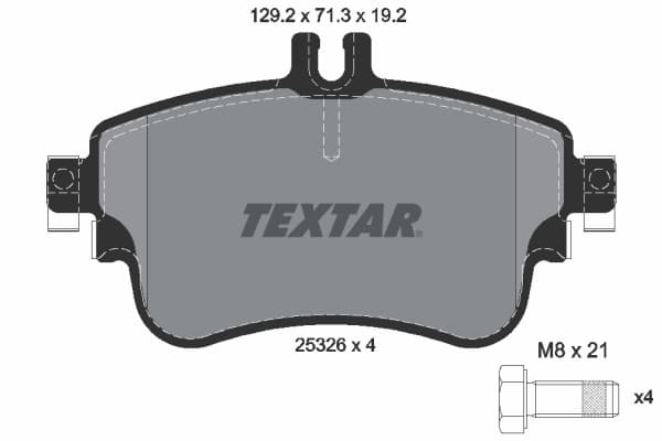 TEXTAR Sada brzdových platničiek kotúčovej brzdy 2532601 1