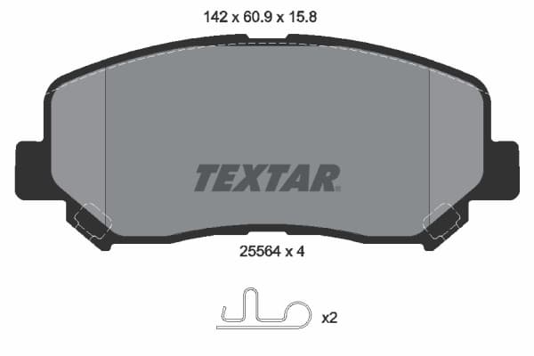 TEXTAR Sada brzdových platničiek kotúčovej brzdy 2556401 1