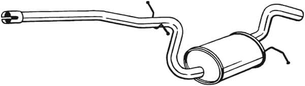 BOSAL Stredný tlmič výfuku 285-459 1