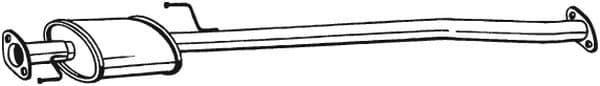 BOSAL Stredný tlmič výfuku 283-591 1