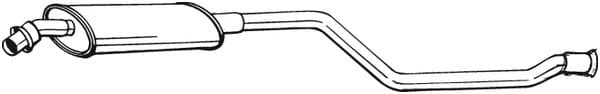 BOSAL Stredný tlmič výfuku 283505 1