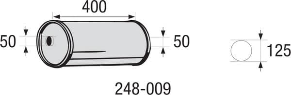 BOSAL Stredny tlmic vyfuku, univerzalny 248009 1