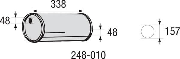BOSAL Stredny tlmic vyfuku, univerzalny 248010 1