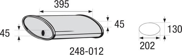 BOSAL Stredny tlmic vyfuku, univerzalny 248012 1