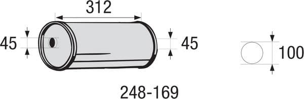 BOSAL Stredny tlmic vyfuku, univerzalny 248169 1