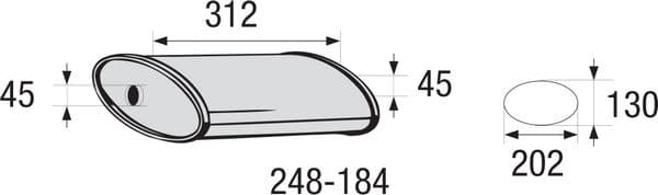 BOSAL Stredny tlmic vyfuku, univerzalny 248184 1