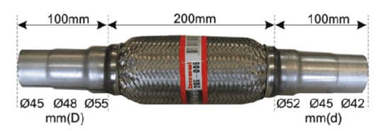 BOSAL Pružný diel výfuku 265005 1
