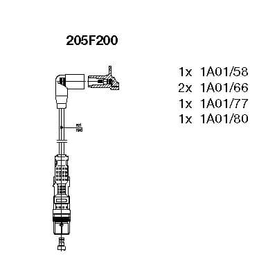 BREMI Sada zapaľovacích káblov 205F200 1