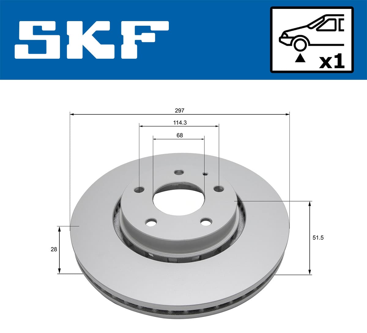 SKF Brzdový kotúč VKBD 81352 V1 1