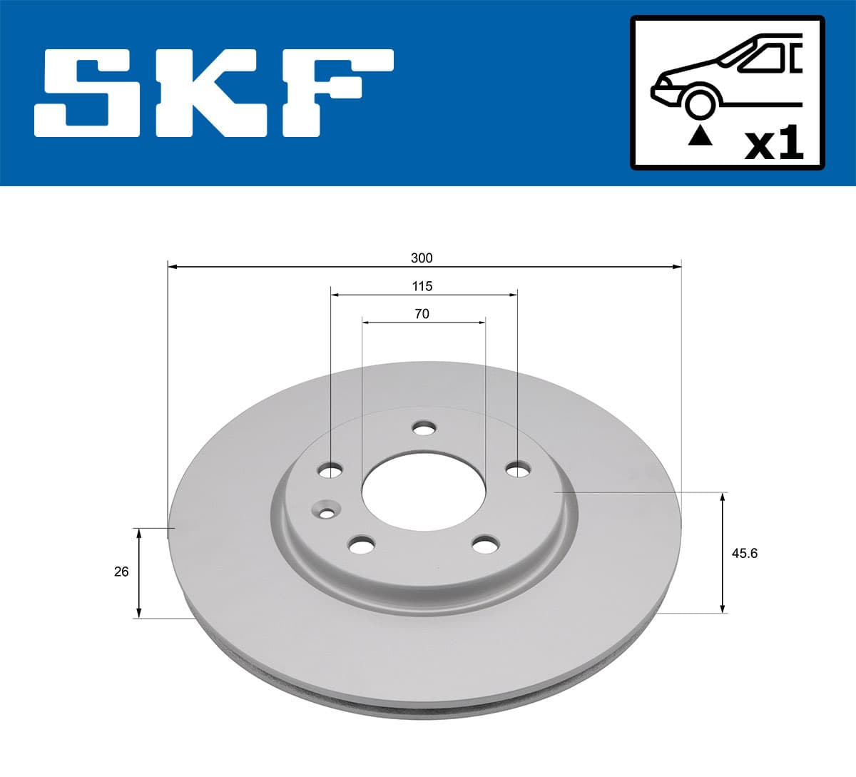 SKF Brzdový kotúč VKBD 81365 V1 1
