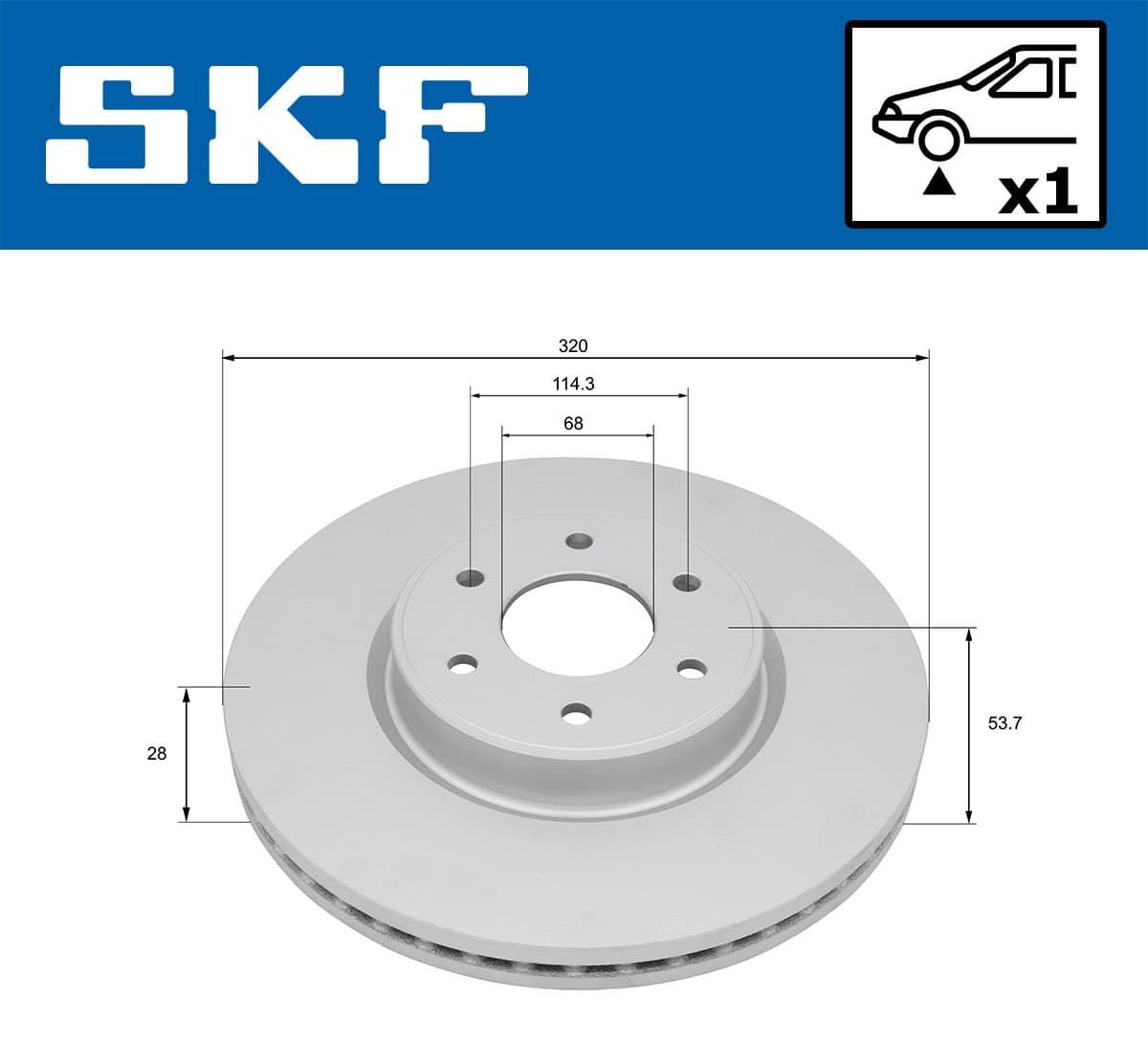 SKF Brzdový kotúč VKBD 81373 V1 1