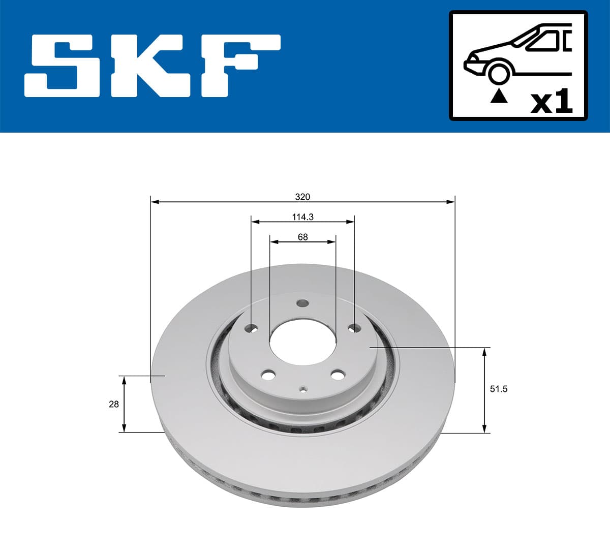 SKF Brzdový kotúč VKBD 81406 V1 1