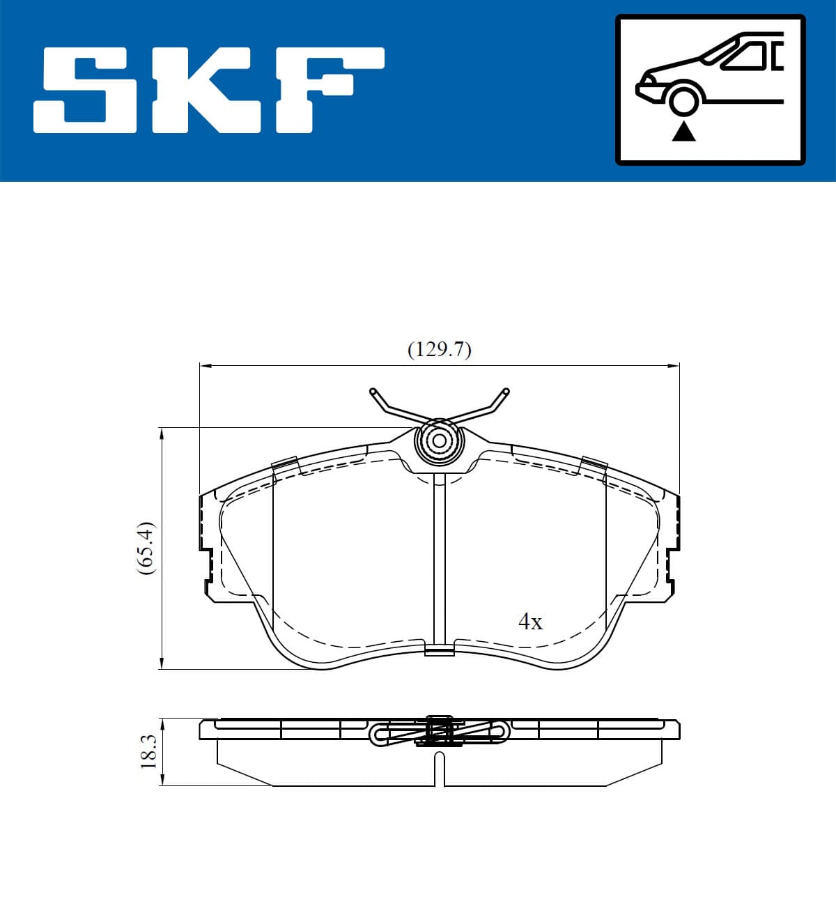 SKF Sada brzdových platničiek kotúčovej brzdy VKBP 80321 1
