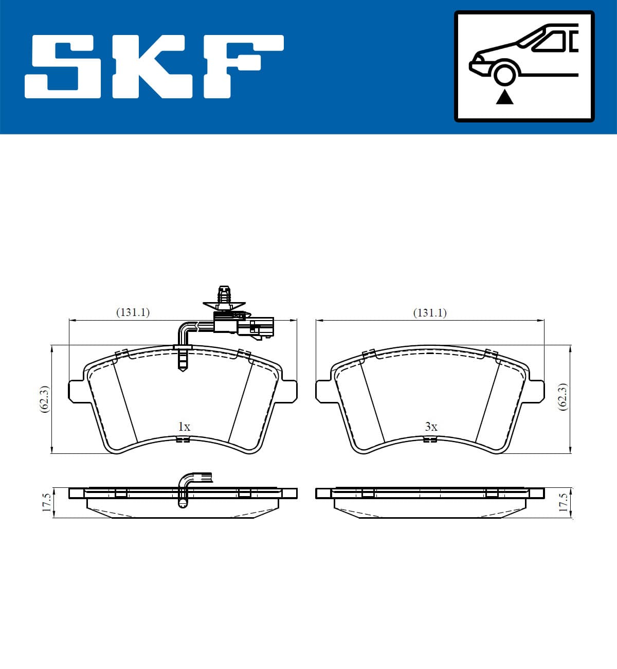 SKF Sada brzdových platničiek kotúčovej brzdy VKBP 80326 E 1