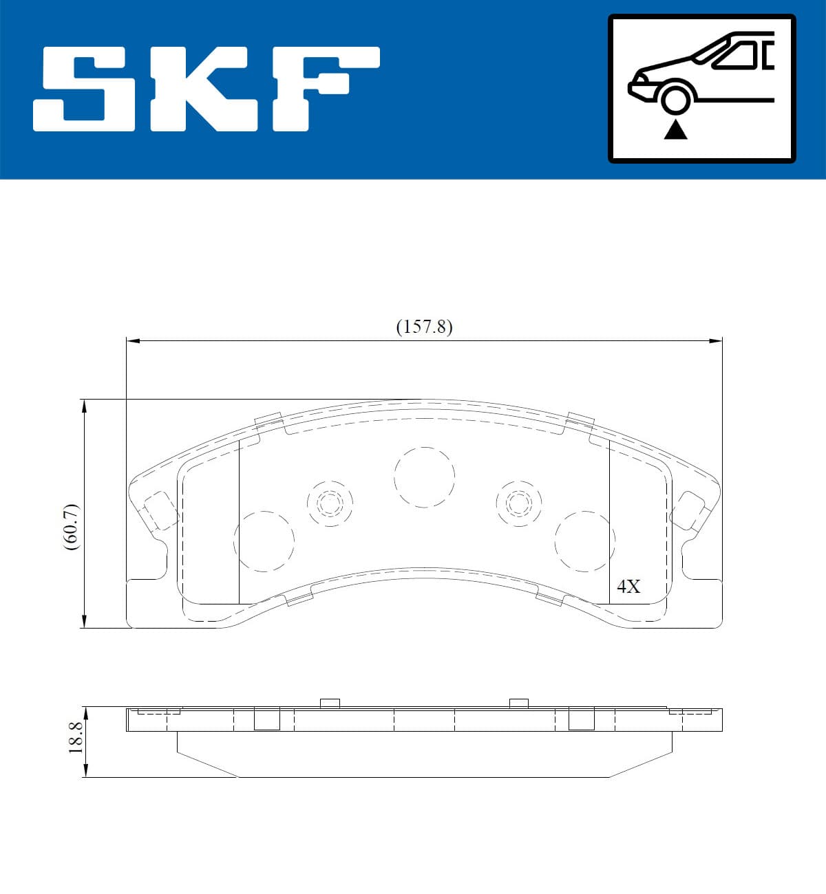 SKF Sada brzdových platničiek kotúčovej brzdy VKBP 81081 A 1