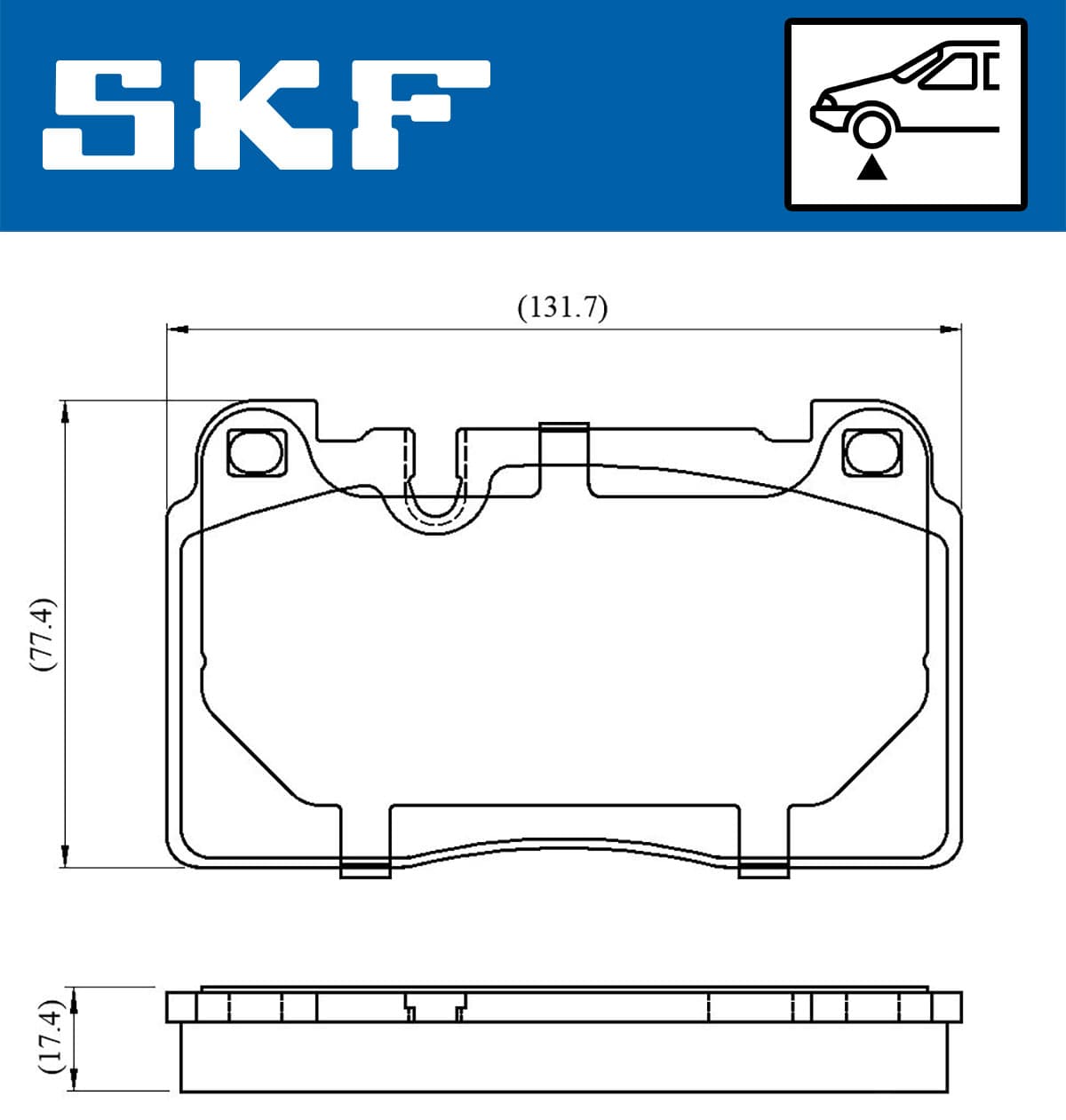 SKF Sada brzdových platničiek kotúčovej brzdy VKBP 80225 1