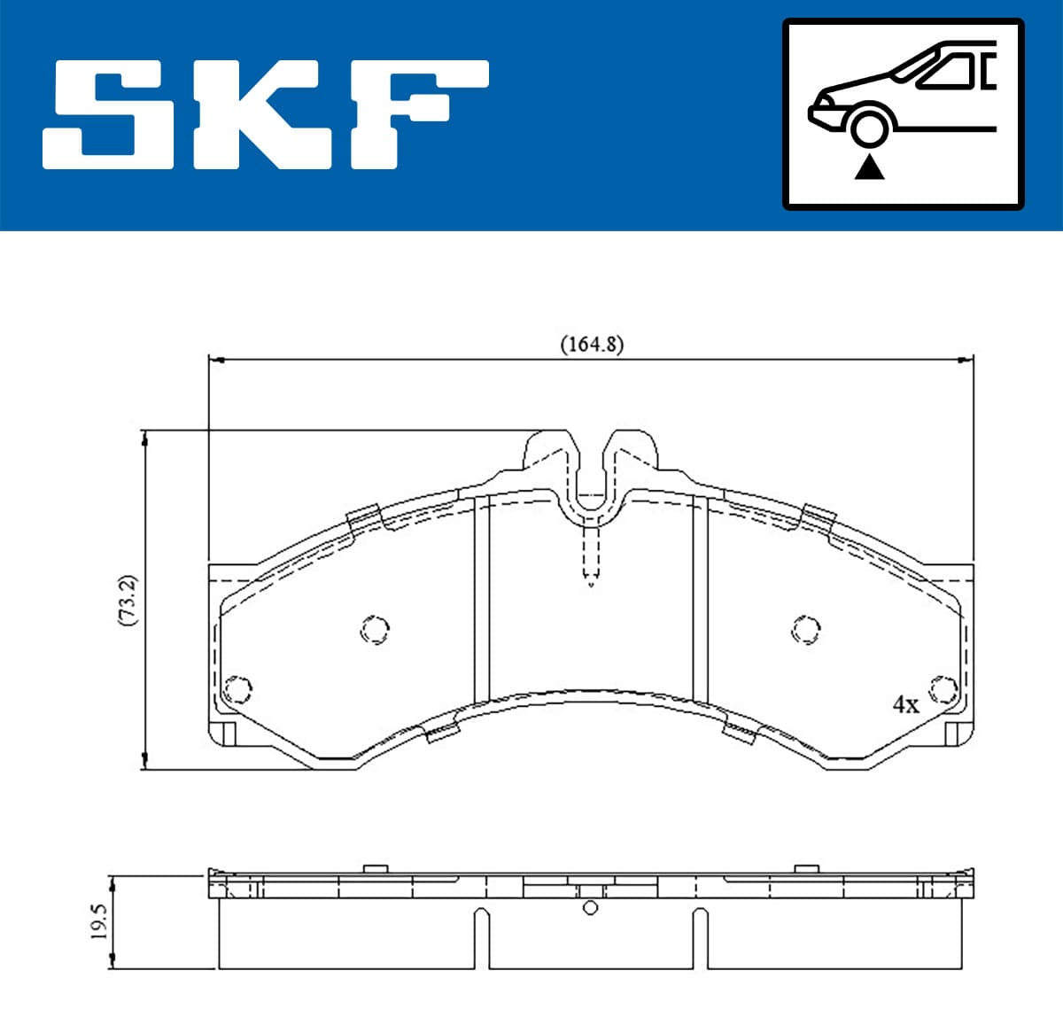 SKF Sada brzdových platničiek kotúčovej brzdy VKBP 80251 1
