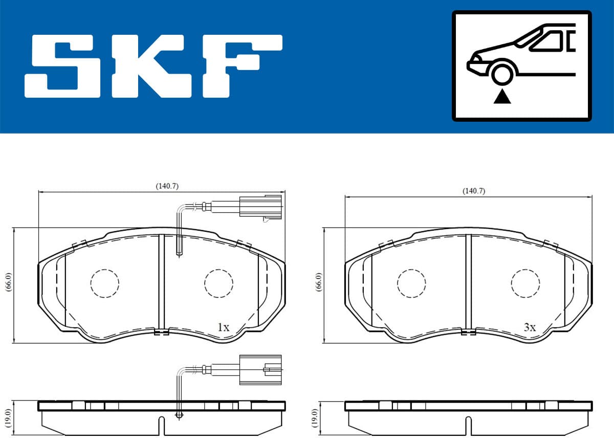 SKF Sada brzdových platničiek kotúčovej brzdy VKBP 80273 E 1