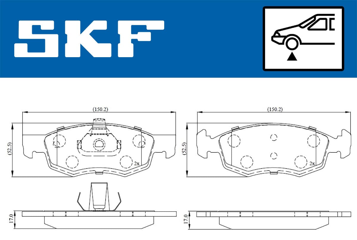SKF Sada brzdových platničiek kotúčovej brzdy VKBP 80294 1
