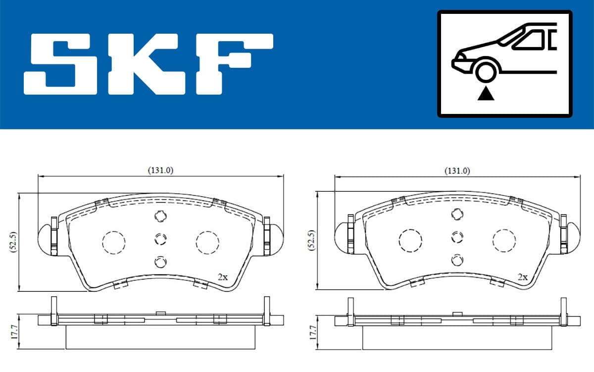 SKF Sada brzdových platničiek kotúčovej brzdy VKBP 80380 1