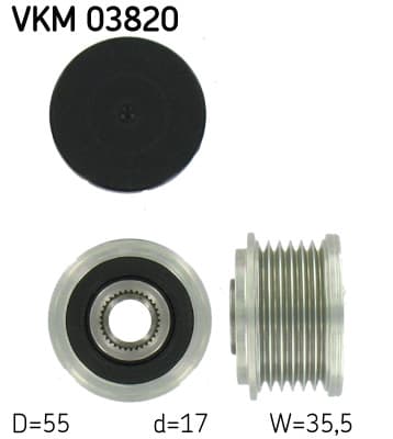 SKF Voľnobežka alternátora VKM03820 1
