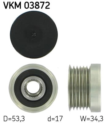 SKF Voľnobežka alternátora VKM03872 1