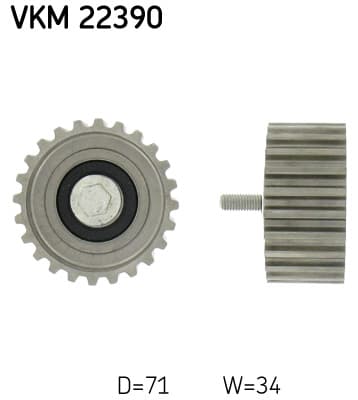 SKF Obehová/vodiaca kladka ozubeného remeňa VKM22390 1
