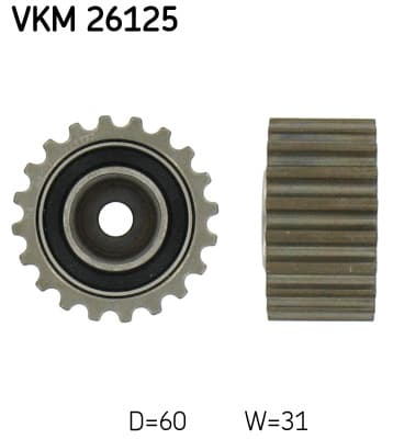 SKF Obehová/vodiaca kladka ozubeného remeňa VKM26125 1
