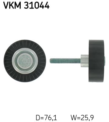 SKF Vratná/vodiaca kladka rebrovaného klinového remeňa VKM31044 1