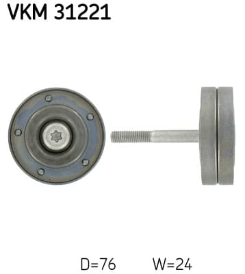 SKF Vratná/vodiaca kladka rebrovaného klinového remeňa VKM31221 1