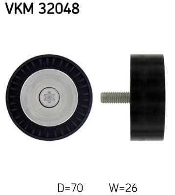 SKF Vratná/vodiaca kladka rebrovaného klinového remeňa VKM32048 1