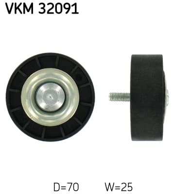 SKF Vratná/vodiaca kladka rebrovaného klinového remeňa VKM32091 1