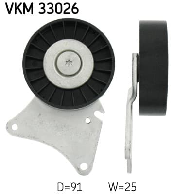 SKF Vratná/vodiaca kladka rebrovaného klinového remeňa VKM33026 1