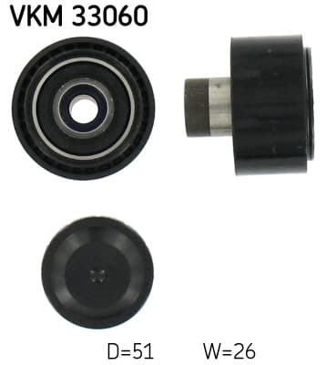 SKF Vratná/vodiaca kladka rebrovaného klinového remeňa VKM33060 1
