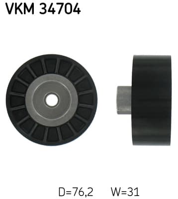 SKF Vratná/vodiaca kladka rebrovaného klinového remeňa VKM34704 1