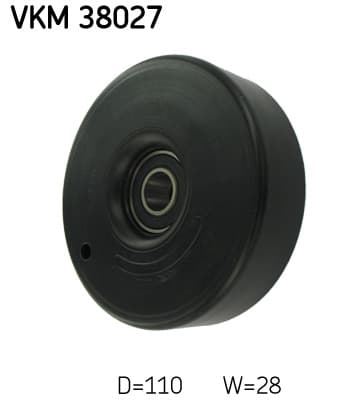 SKF Vratná/vodiaca kladka rebrovaného klinového remeňa VKM38027 1