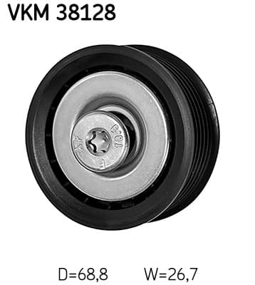 SKF Vratná/vodiaca kladka rebrovaného klinového remeňa VKM 38128 1