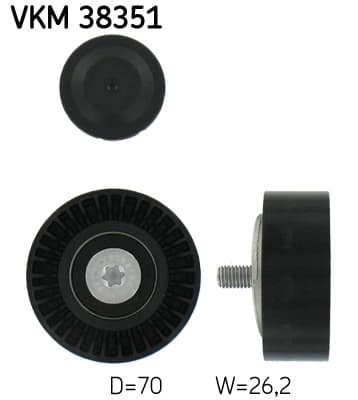 SKF Vratná/vodiaca kladka rebrovaného klinového remeňa VKM38351 1