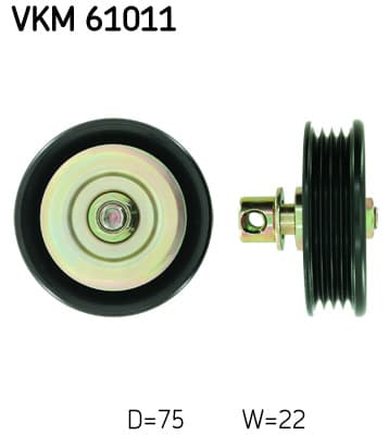 SKF Vratná/vodiaca kladka rebrovaného klinového remeňa VKM61011 1