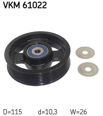 SKF Vratná/vodiaca kladka rebrovaného klinového remeňa VKM 61022 1