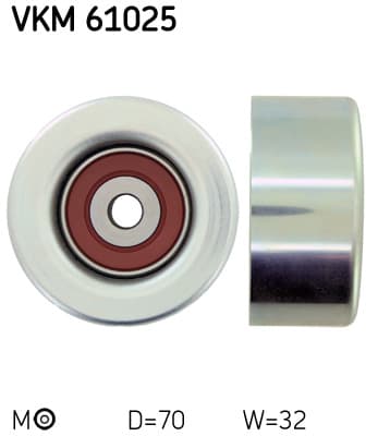 SKF Vratná/vodiaca kladka rebrovaného klinového remeňa VKM61025 1