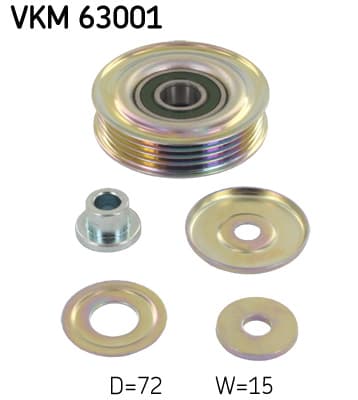 SKF Vratná/vodiaca kladka rebrovaného klinového remeňa VKM63001 1