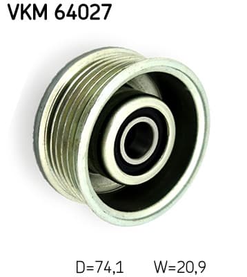 SKF Vratná/vodiaca kladka rebrovaného klinového remeňa VKM 64027 1