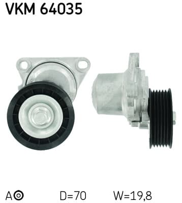 SKF Napinák rebrovaného klinového remeňa VKM64035 1
